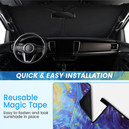 Windshield Sun Shade - Windshield Sun Shade Foldable Offers Ultimate Protection for Car Interior UV Protection Car