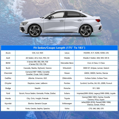 GUNHYI Car Cover for Automobiles All Weather Waterproof, Universal Fit Sedan Ford Mustang, Chevy Camaro/Malibu, Kia Optima, Hyundai Sonata, Nissan Altima, Volkswagen Passat, Tesla Model 3 etc.