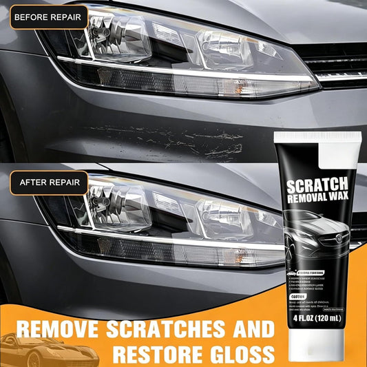 2pcs SCRATCHREMOVAL Wax Car Scratch Remover Wax,Universal Premium Polishing Compound for Deep Scratches,Car Scratch Repair Tool, (120 Ml) 4 Fl Oz with Sponge+ rag