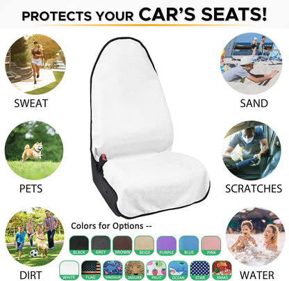 Waterproof Sweating Car Seat Cover for Post Gym Workout, Running, Swimming, Beach and Hiking, Universal Fit Non-Slip Towel Bucket Seat Protector for Cars SUV Trucks, Machine Washable (Grey)