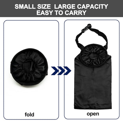 2 Pcs Car Trash Bag Car Trash Can Hanging Back Seat Car, Car Garbage Bag with Storage Pockets, Washable Eco-Friendly Car Garbage Can for Outdoor Traveling & Home Use (Black)