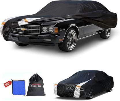 Large SUV Car Cover for Chevy Suburban 100% Waterproof All Weather, Heavy Duty Outdoor Full Exterior Covers Rain Sun Wind UV Protection. - Colors D