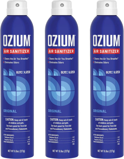 Ozium 8 Oz. Air Sanitizer & Odor Eliminator for Homes, Cars, Offices and More, Original Scent, Pack of 2