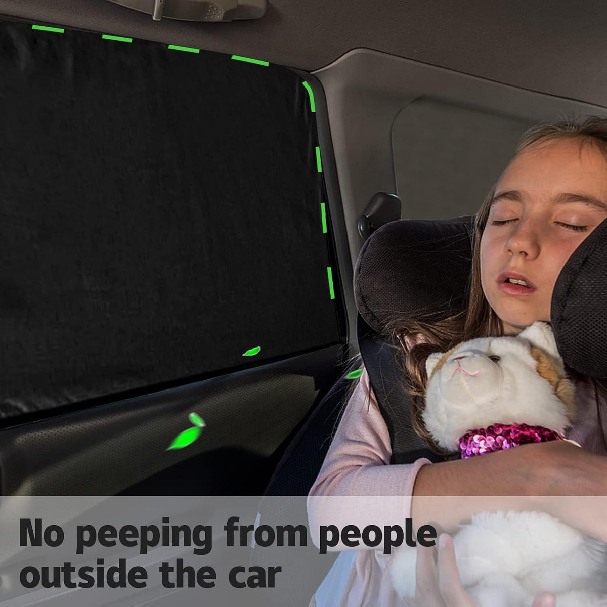 ZATOOTO Suede Car Window Shades 4PCS - Car Window Covers for Ultimate Privacy, UV Protection, and Heat Insulation, Side Window Sun Shade Perfect for Camping, Travel, Baby Safety, and Daily Use