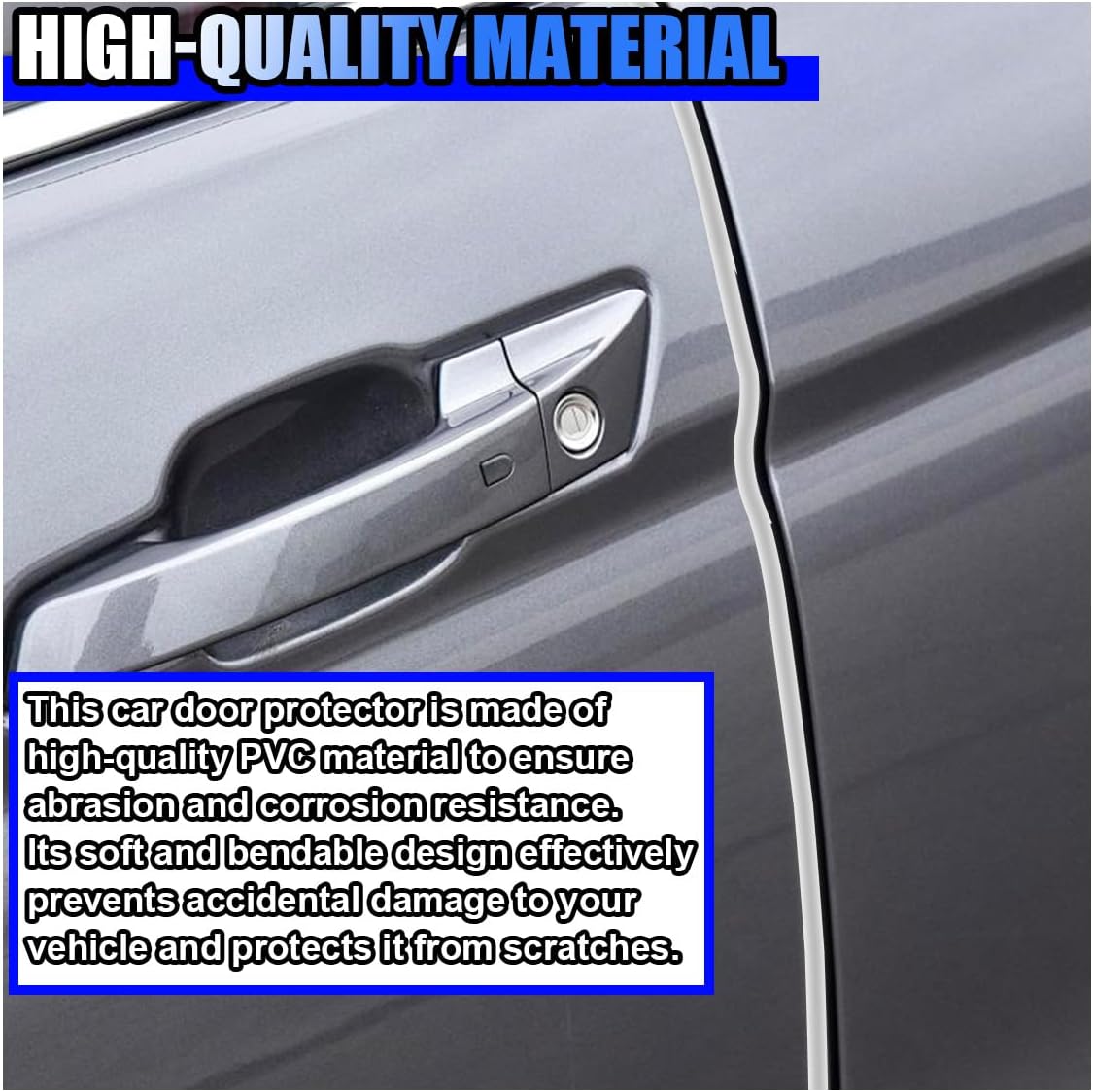 32Ft(10M) Car Door Edge Protector, Anti-Collision Car Door Entry Guard Protective Strip, No Glue Automotive Trim Doors Edge Guard (Clear)
