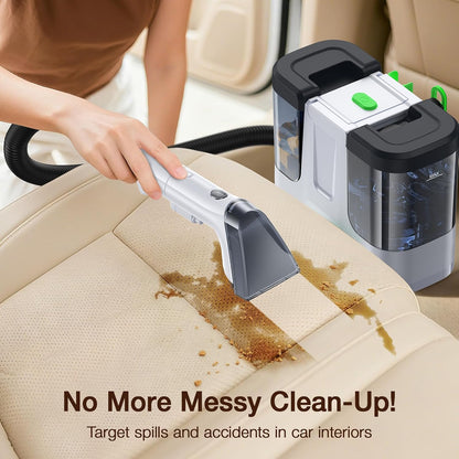 Portable Carpet & Upholstery Cleaner, 18Kpa Carpet Cleaner Machine for Deep Stain Removal, Spot Cleaner for Pet Accidents, Area Rugs, Stairs, Car Upholstery & Couches, Includes Tools & Self-Cleaning