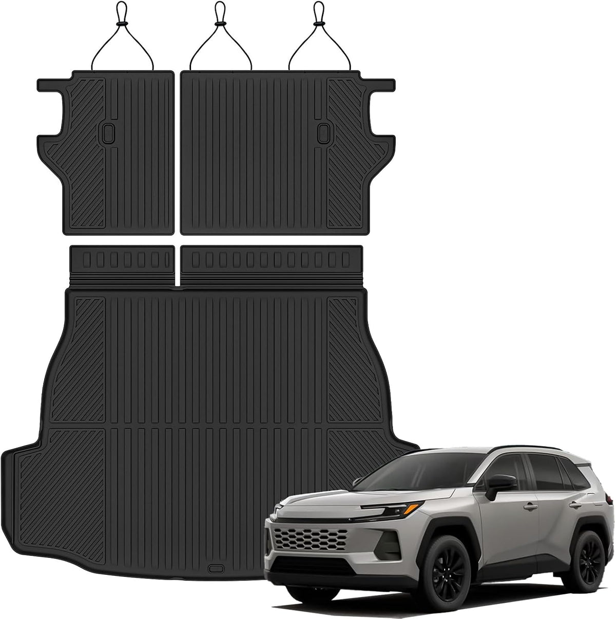 All Weather Floor Mat Fit for Toyota Corolla(Include Hybrid Exclude Hatchback) 2026 2025-2020 TPE Rubber Liners Corolla Accessories All Season Guard Odorless Anti-Slip Liner Black