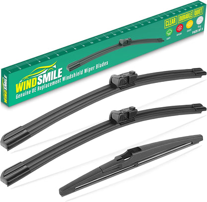 26" 16" 12" Windshield Wiper Blades Replacement for Toyota RAV4 2019 2020 2021 2022 2023 2024 2025 RAV 4 / Mazda 5 2006-2015 Premium All Weather Front Rear Wipers Set - OEM Quality (Pack of 3) - Colors B