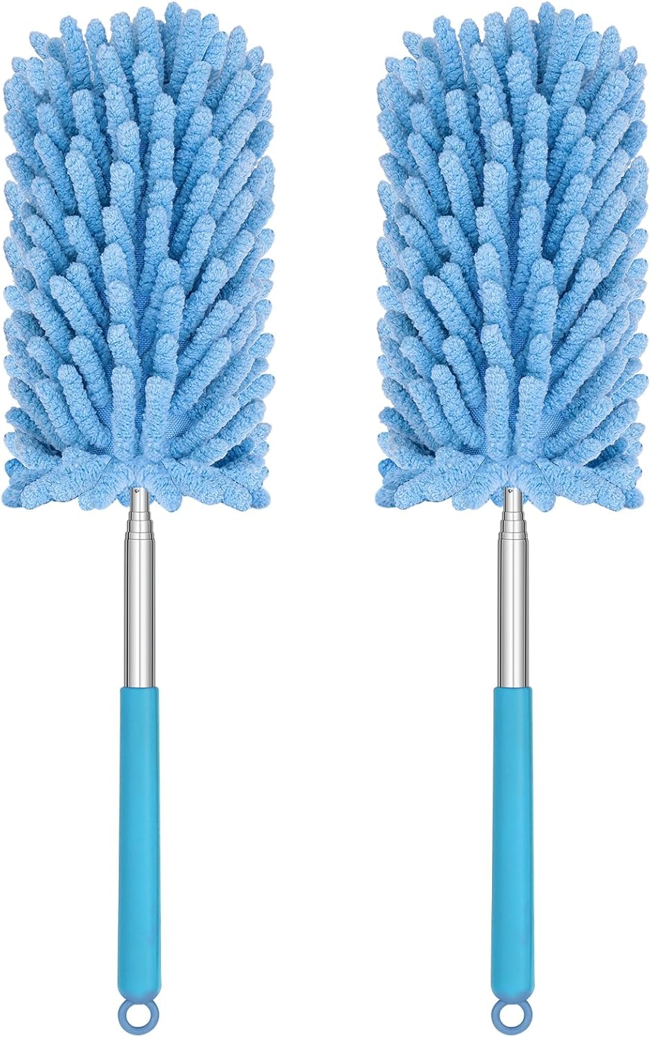 Mini Duster for Cleaning, 360° Bendable Hand Dusters with Extension Pole, Washable Small Duster for Car Interior, Office, Furniture