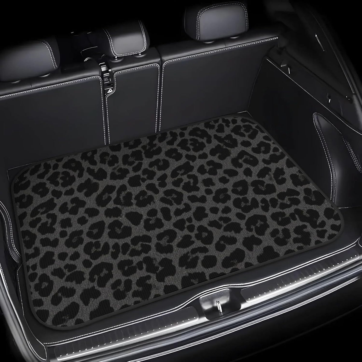 Universal Car Trunk Mat 29" x 39",Purple Colorful Flowers All Weather Trunk Protection Cargo Liner, Durable Cargo Mat Rear Trunk Liner,Stylish Vehicle Interior Accessories Suitable for Most Car Models