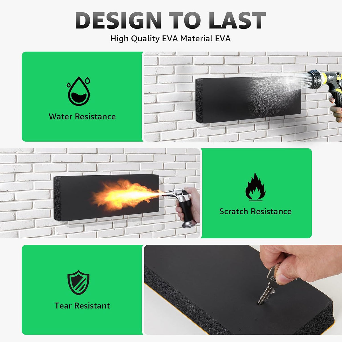 Garage Wall Protector, 2 Roll Garage Car Door Protector Bumper Guard for Car Doors Anti-Collision Waterproof Inflaming Ultra Self Adhesive EVA Foam for Warehouse (2 ROLL: 79" x 8" x 1/4")