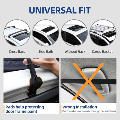 Asinking Car Rooftop Cargo Carrier Bag, 100% Waterproof Non-Rip 20 Cubic Feet Car Roof Bag for All Vehicles with/Without Rack, Includes Non-Slip Mat, Luggage Lock, 4 Door Hooks, Storage Bag