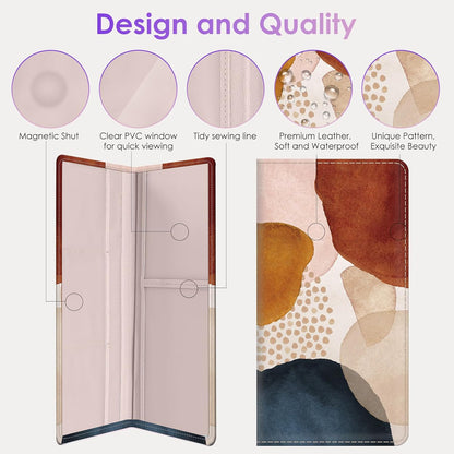 Car Registration and Insurance Holder，Colour Patterns Men Women Car License Document Registration and Insurance Card Holder