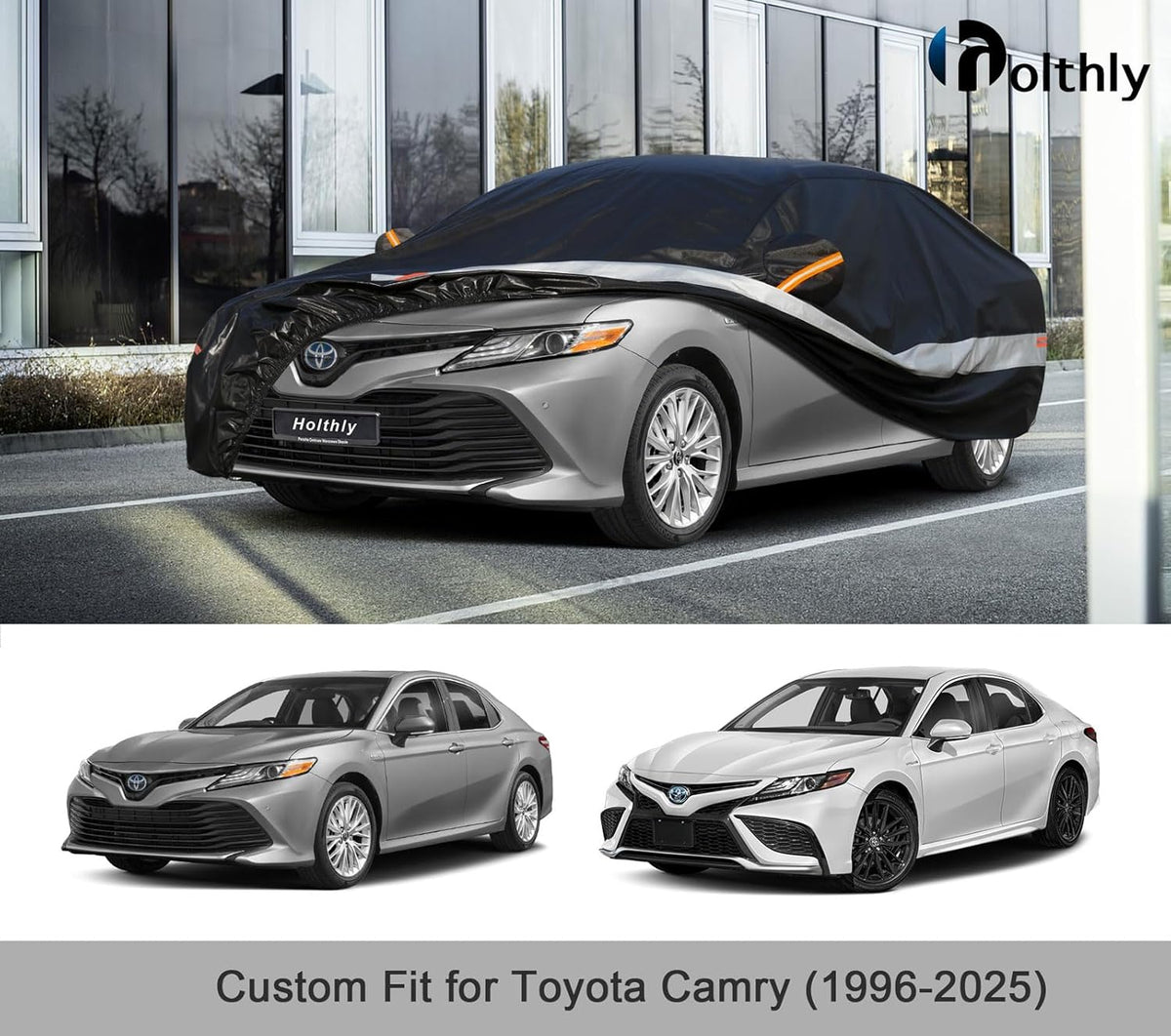 10 Layers Car Cover Custom Fit for Mercedes Benz C Class C250 C300 C43 C63 (1993-2026), Waterproof All Weather for Automobiles, Outdoor Full Cover Sun Dust Rain Protection with Cotton. Black - Colors B