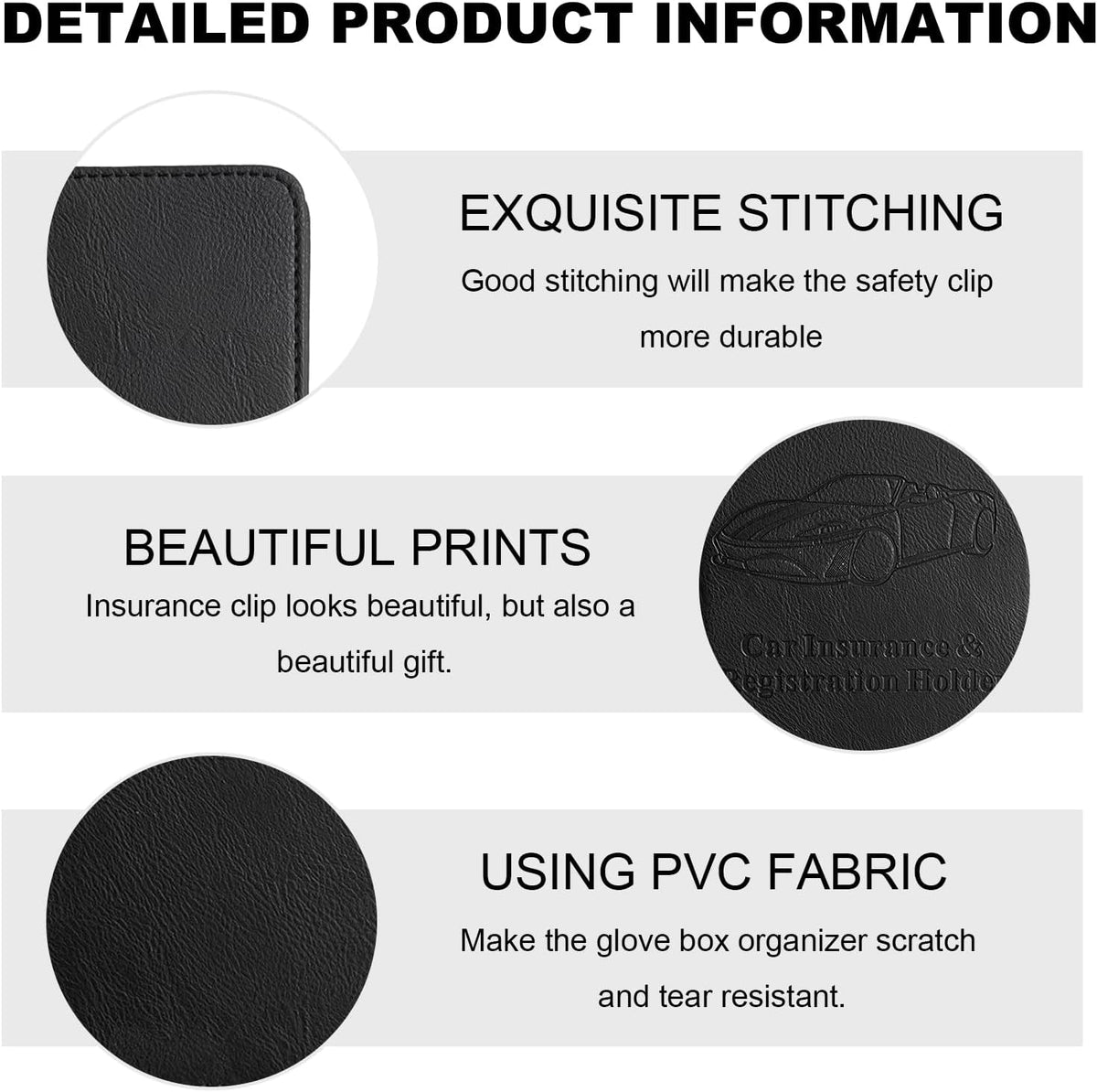 Car Registration and Insurance Holder, Leather Auto Glove Box Document Organizer with Magnetic Closure, Car Essential Paperwork Wallet Case Interior Accessories for Women Men (Leopard Print)