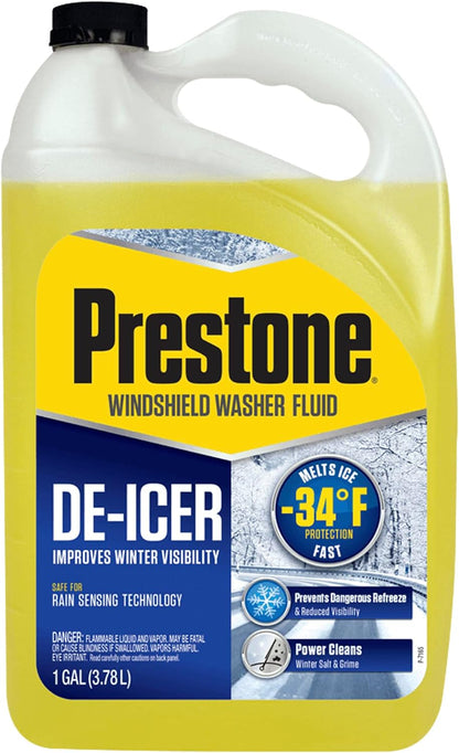Prestone AS250 De-Icer / Winter Windshield Washer Fluid, 1 Gallon