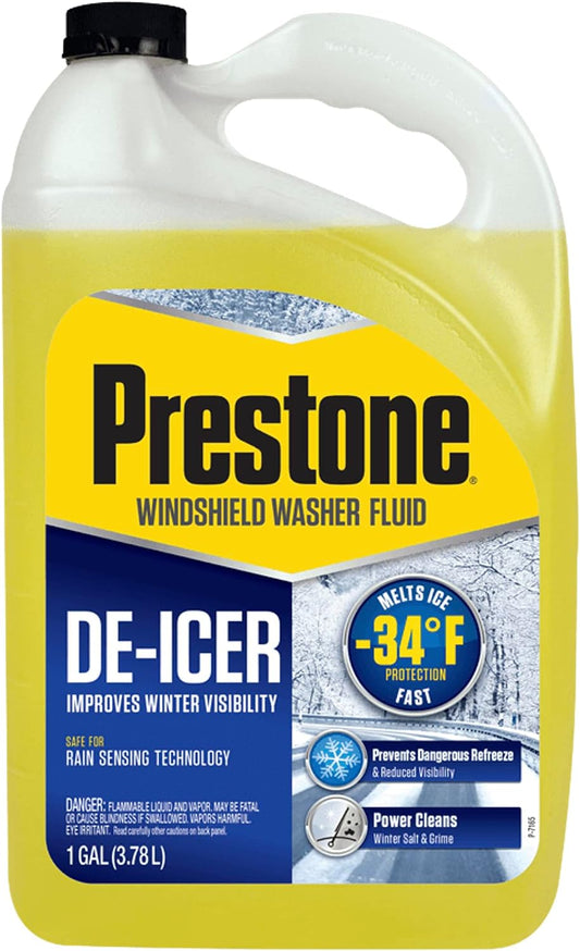 Prestone AS250 De-Icer / Winter Windshield Washer Fluid, 1 Gallon