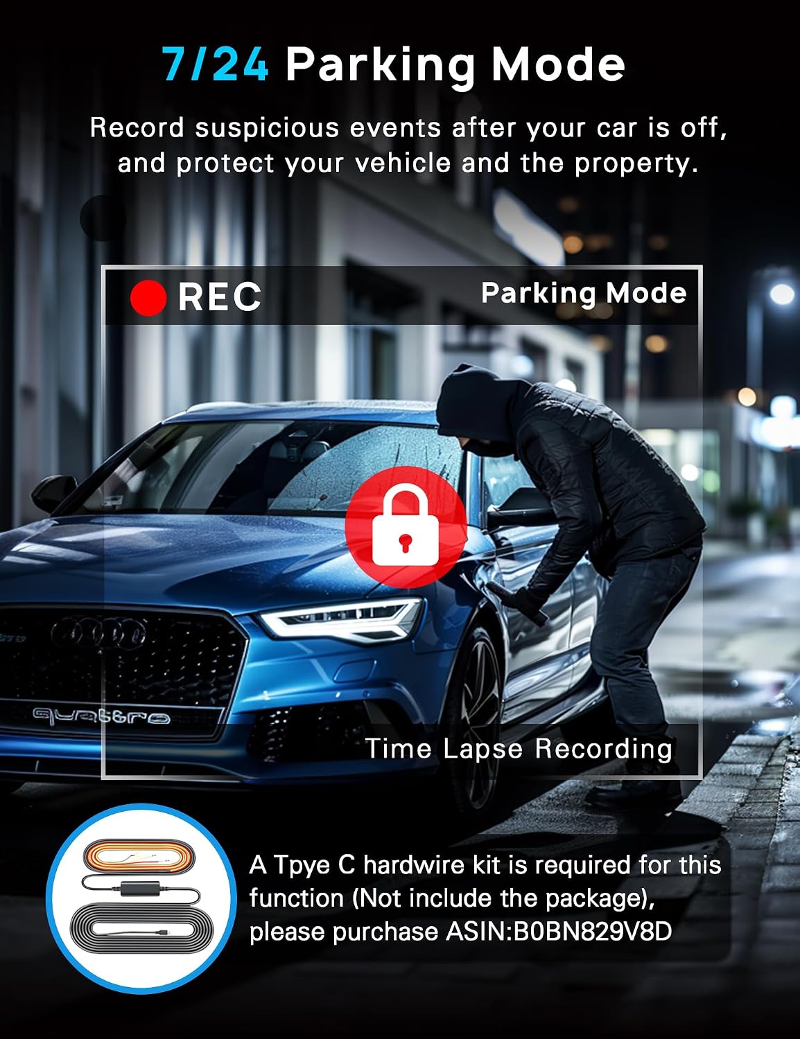 Navycrest 4K Dash Cam Front and Rear, Built-in 5G WiFi, Dash Camera for Cars 4K Front and 1080P Rear, Dashcams for Cars Loop Recording, Gravity Sensor, 24-Hours Parking Mode, SD Card NOT Included