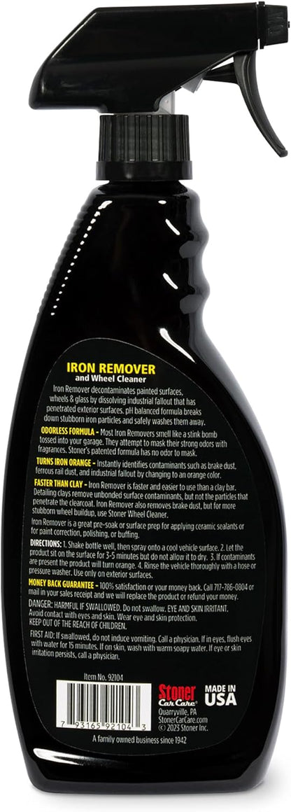 Stoner Car Care 92104 Iron Remover & Wheel Cleaner – Odorless Iron Fallout & Brake Dust Remover for Paint, Wheels & Glass – pH Balanced Rust Decontaminant with Color Indicator – 22 fl oz