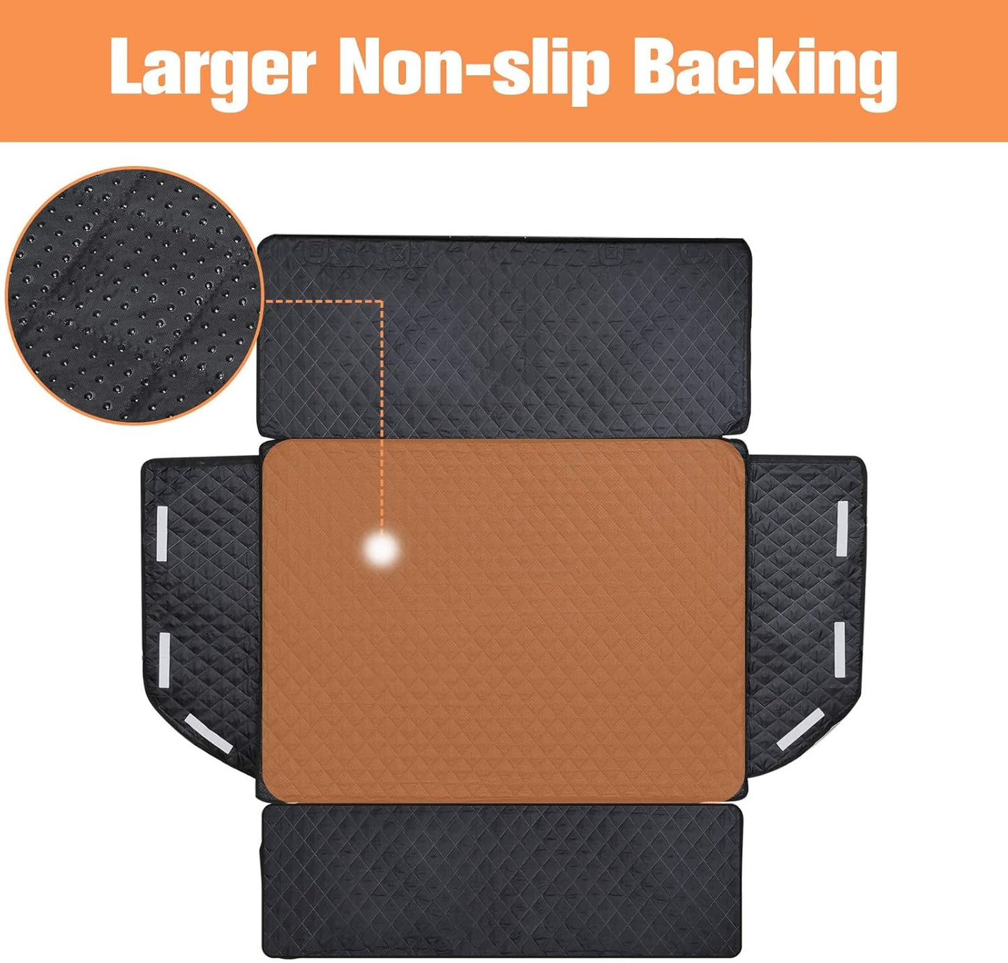 Dog Cargo Liner for SUVs - Waterproof Large Non-Slip Pet Trunk Mat with Bumper Flap Protector, Universal Fit for SUVs, Sedans, Vans