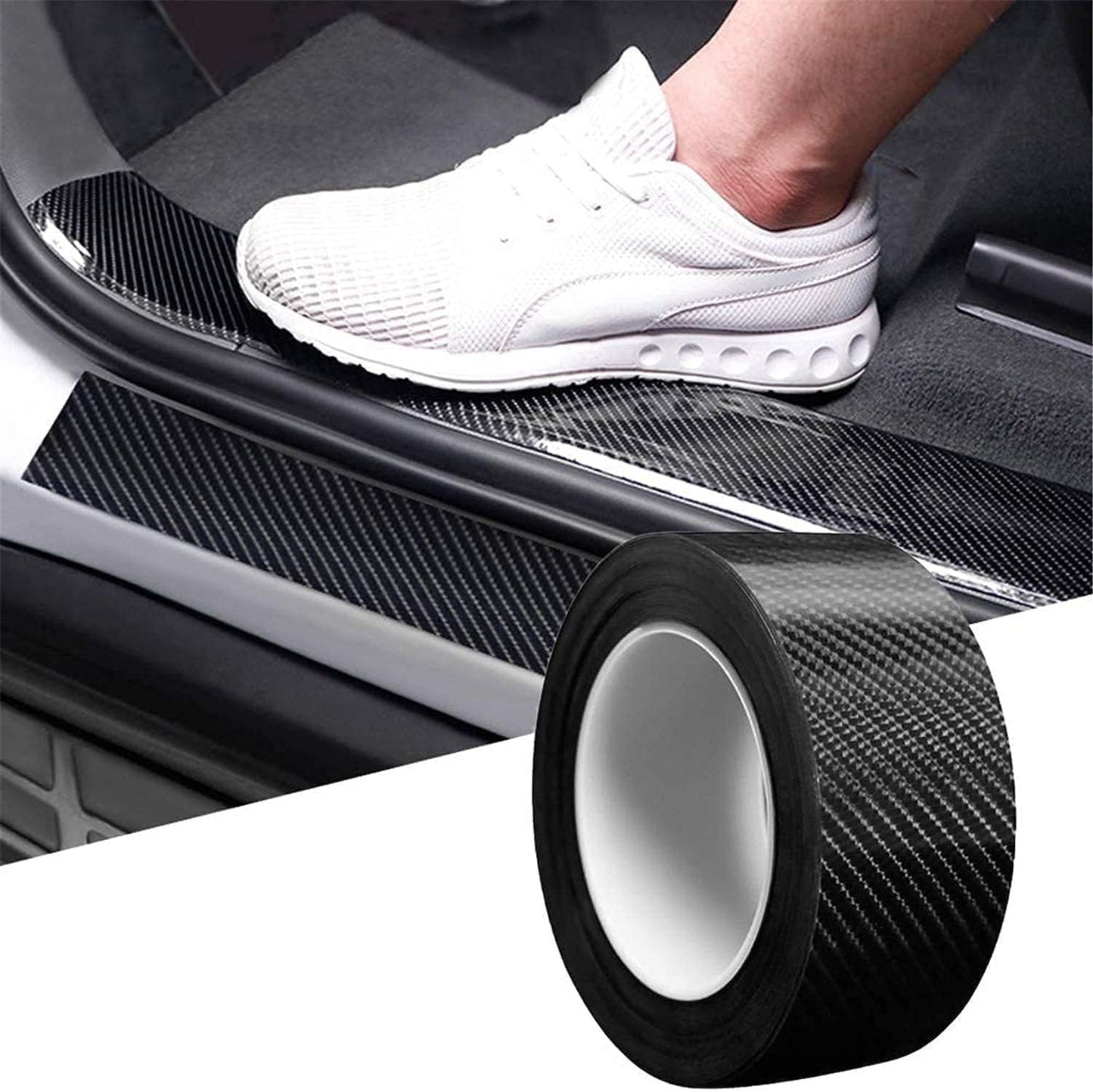 CloudBuyer Universal Car Door Edge Protector, Clear Sill Guard Film with Anti-Collision Protection for Most Vehicles (33Ft x 2.7In, Transparent)