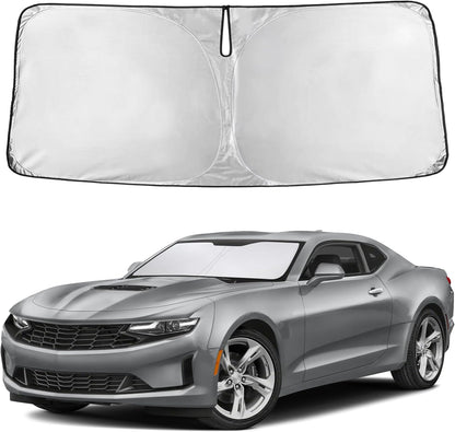 EcoNour Car Windshield Sun Shade | 2025 Upgraded Innovative No-Light-Pass Technology for Maximum Coverage | Foldable Sun Shade Keeps Your Vehicle Cool | Must-Have Car Accessories | Small (59" x 29") - Colors E