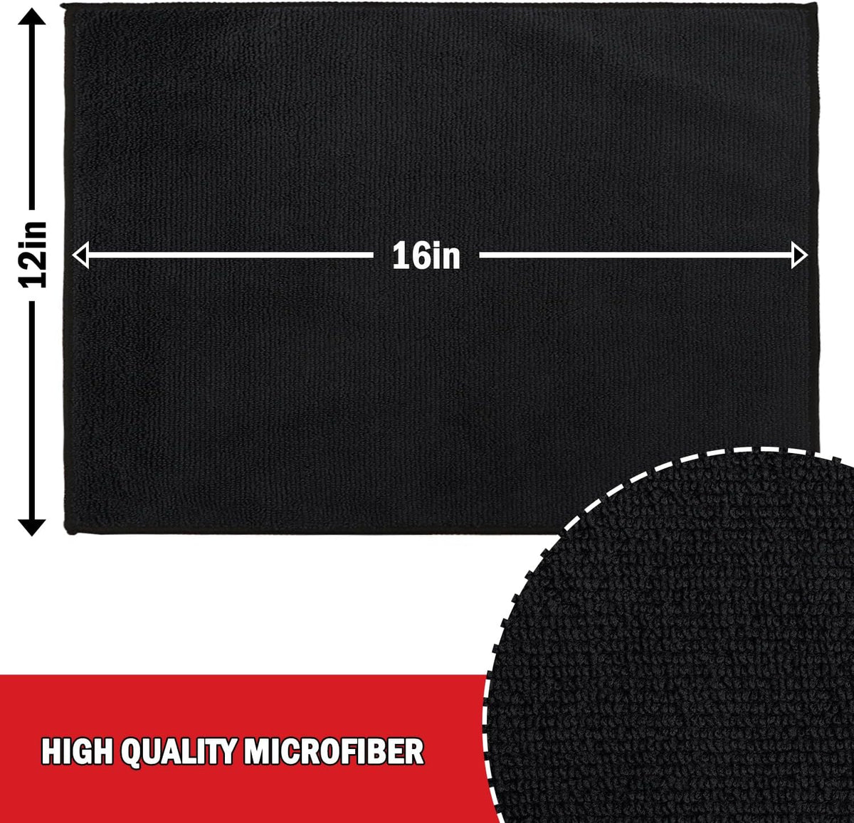 AIDEA Microfiber Cleaning Cloth 24 Pack, Microfiber Towels for Cars, Soft & Absorbent Cleaning Rags, Premium Lint Free Shop Towels for House, Kitchen, Car, 12inx16in