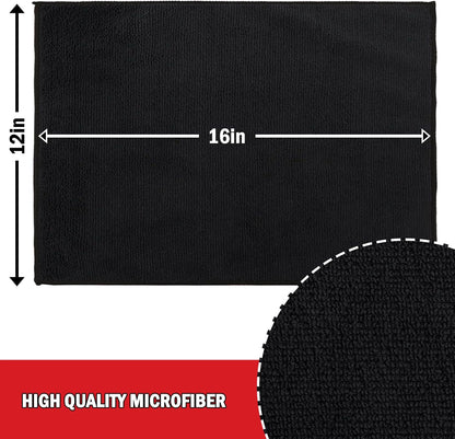 AIDEA Microfiber Cleaning Cloth 24 Pack, Microfiber Towels for Cars, Soft & Absorbent Cleaning Rags, Premium Lint Free Shop Towels for House, Kitchen, Car, 12inx16in
