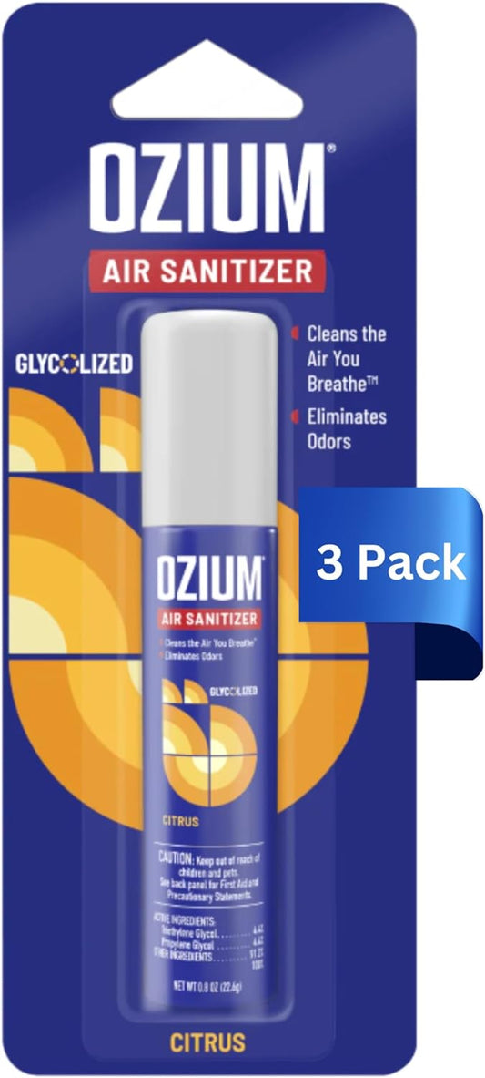 Ozium Air Sanitizer, New Car Scent, 0.8 oz