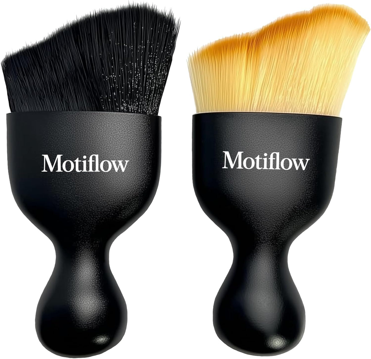 2 PCS Car Interior Detailing Brush, Car Detailing Supplies Soft Bristle Detailing Brush, Car Interior Cleaning Tool, Auto Detailing Brush Car Dashboard Cleaning Duster Brush (Black&Yellow)