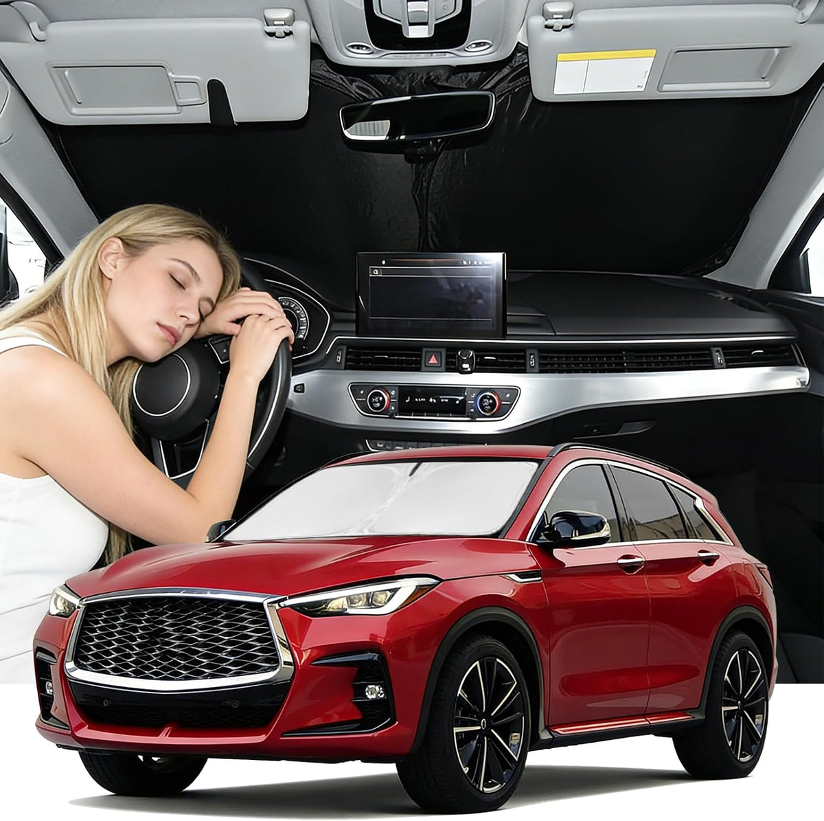 for Toyota Tacoma 2016-2023 2024 2025 2026 Sun Shade Sunshade Windshield Cover - 4 Layers Front Window Shade Custom Fit Tacoma 2Dr 4Dr Pickup Sun Visor 240T Shade Blocks UV Rays Car Accessories - Colors G