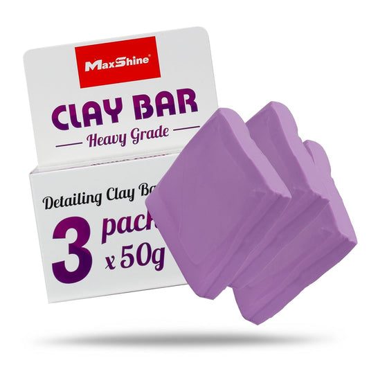 Maxshine Universal 3-Pack Magic Clay Bar – Heavy Grade 50g Car Detailing Clay for Paint, Glass, Plastic & Metal Surfaces – Removes Surface Contaminants, Overspray, Brake Dust & Road Grime