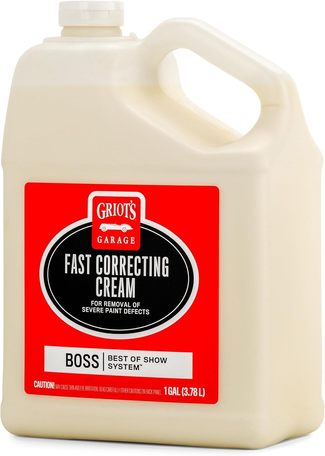 Griot's Garage BOSS Fast Correcting Cream for Car Polishing and Detailing, Swirl, Scratch Remover for Vehicles, 16oz