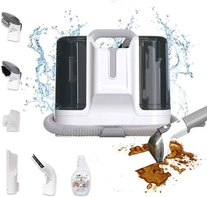 Small Car Seat Carpet Cleaner Machine for Home，Portable Hand Held Carpet Cleaner, Cars Steamer for Auto Detailing, Upholstery Furniture Steam Cleaners for Mattress Area Rugs Couch Sofas (White)