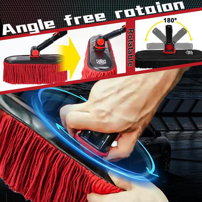 Car Cleaning Supplies Duster, Exterior Scratch Free, Soft Brush Kit for Truck SUV RV Motorcycle, Wax Cotton Hair, Extendable Handle, Car Feather Duster No Lint, Gifts for Men Women