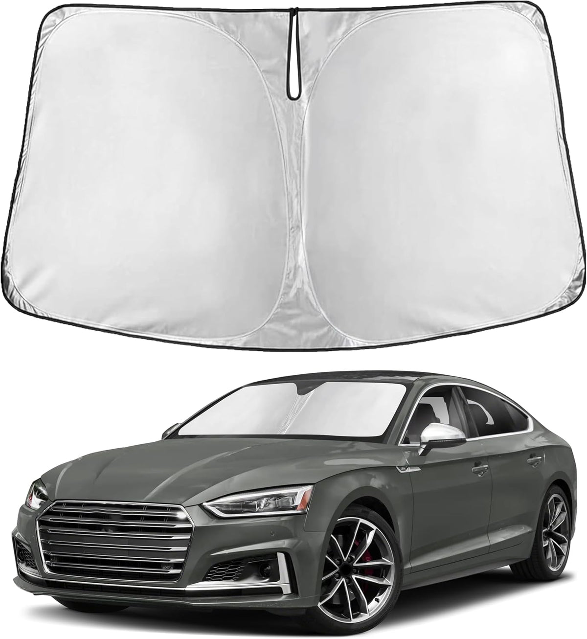 EcoNour Car Windshield Sun Shade | 2025 Upgraded Innovative No-Light-Pass Technology for Maximum Coverage | Foldable Sun Shade Keeps Your Vehicle Cool | Must-Have Car Accessories | Small (59" x 29") - Colors D