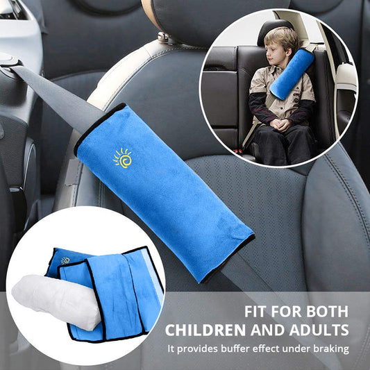 Gray Seat Belt Pillow for Kids 2PC, Seatbelt Pillow for Child Travel, Seat Belt Pillow for Toddler Head Protector, Shoulder Pad for Car Safety Seatbelt, Car Sleeping Seat Belt Pillow Support
