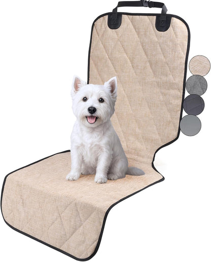 VIVAGLORY Dog Front Seat Cover Seatflex Car Seat Protector for Dog, Car Cover for Pet, Front Single Bucket Captain Chair Protector, Standard, Black, 1Pack