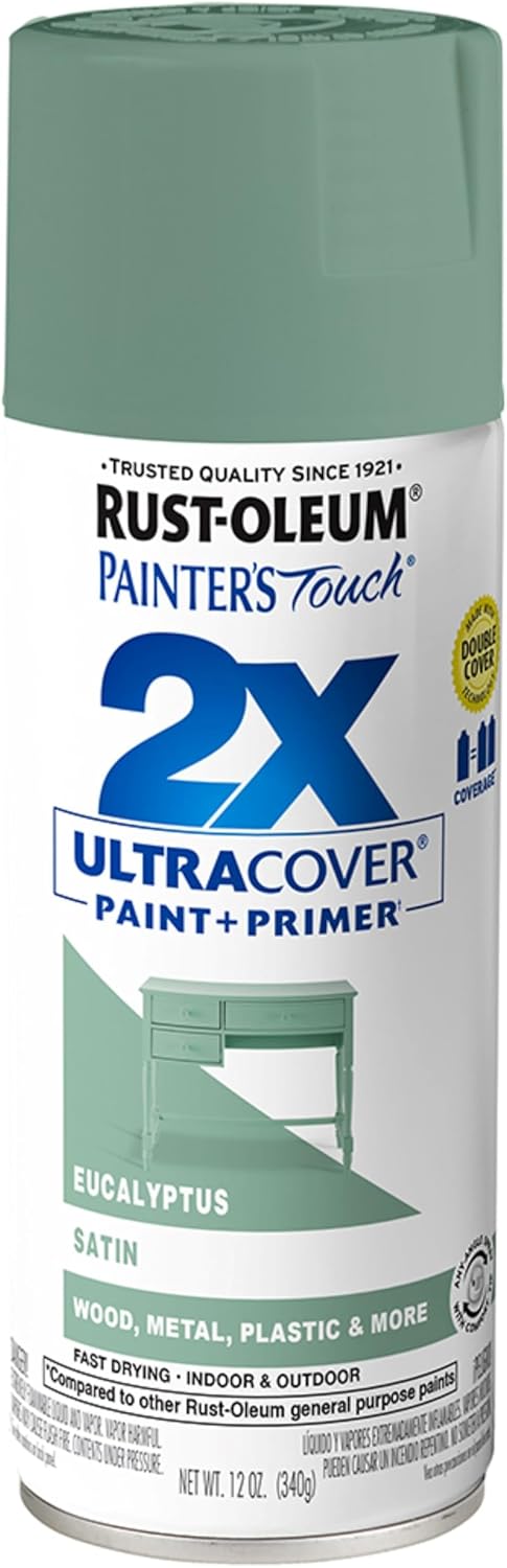 Rust-Oleum 334029 Painter's Touch 2X Ultra Cover Spray Paint, 12 oz, Gloss Clear - Colors B