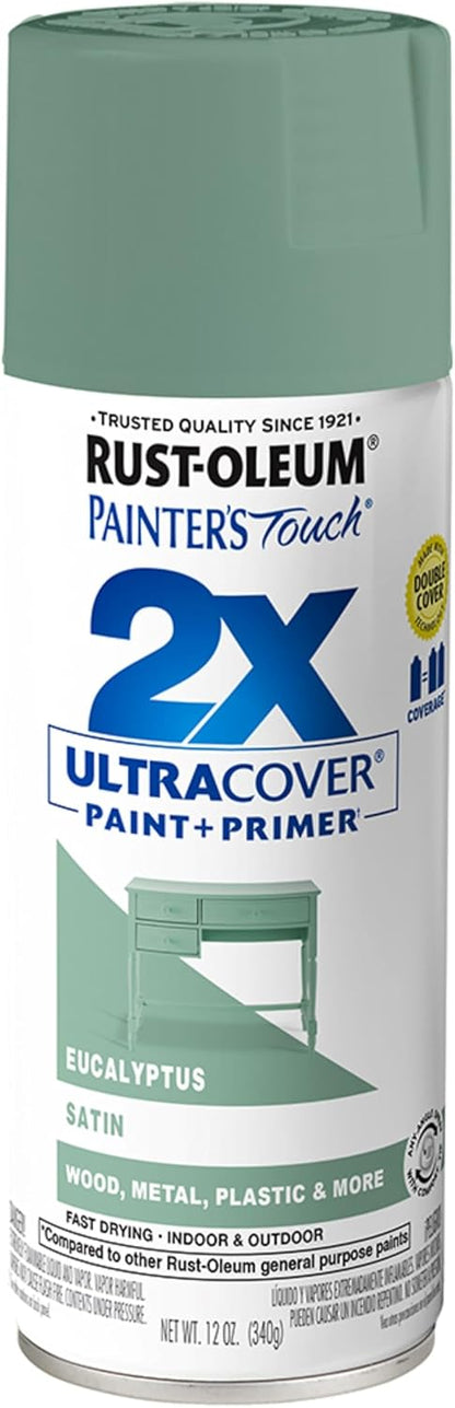 Rust-Oleum 334029 Painter's Touch 2X Ultra Cover Spray Paint, 12 oz, Gloss Clear - Colors B
