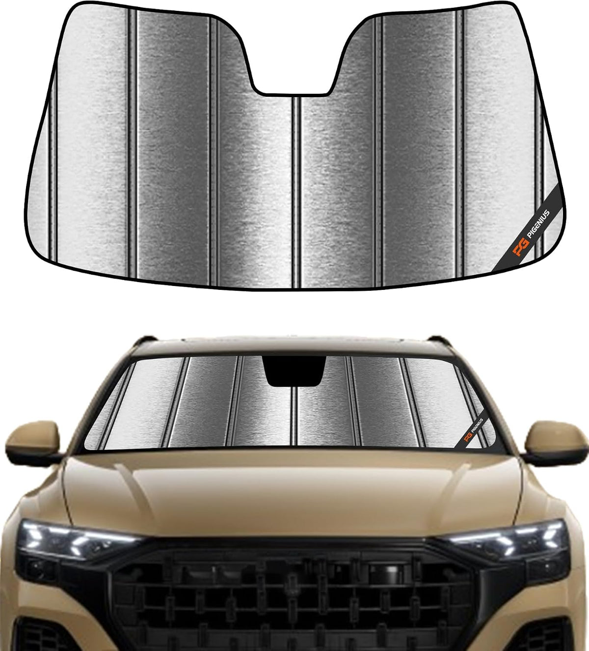 Pigenius Windshield Sunshade for Audi Q5/SQ5 2018-2025, Q5 Sportback/SQ5 Sportback 2021-2025, Q5 PHEV 2020-2025 - AstraGuard