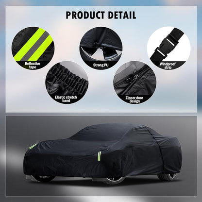 Car Cover Custom Fit for Toyota Corolla 2000-2025, Honda Civic 1991-2025, Waterproof All Weather Full Exterior Cover Rain Sun Protector Car Cover with Door Zipper