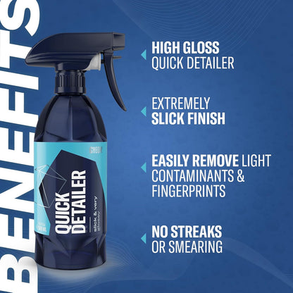 GYEON Quick Detailer Spray for Car Paint Glass Trim Chrome Enhances Gloss Adds Hydrophobic Protection Safe on Ceramic Coated Vehicles Removes Dust Fingerprints Boosts Shine Fast Easy Car Care