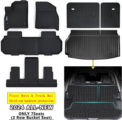 Floor Mats & Trunk Mat for 2012-2017 Chevy Equinox/GMC Terrain,TPE All Weather Protection 2 Rows Car Floor Liners with Cargo Liners for Chevrolet Equinox Accessories