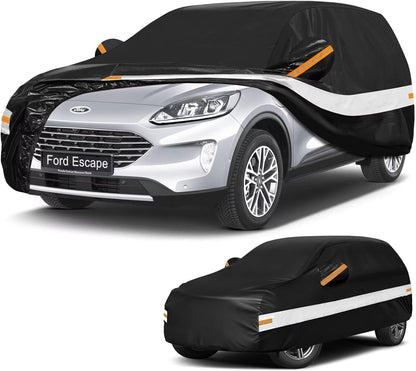 10 Layers Car Cover Custom Fit for Mercedes Benz C Class C250 C300 C43 C63 (1993-2026), Waterproof All Weather for Automobiles, Outdoor Full Cover Sun Dust Rain Protection with Cotton. Black - Colors A