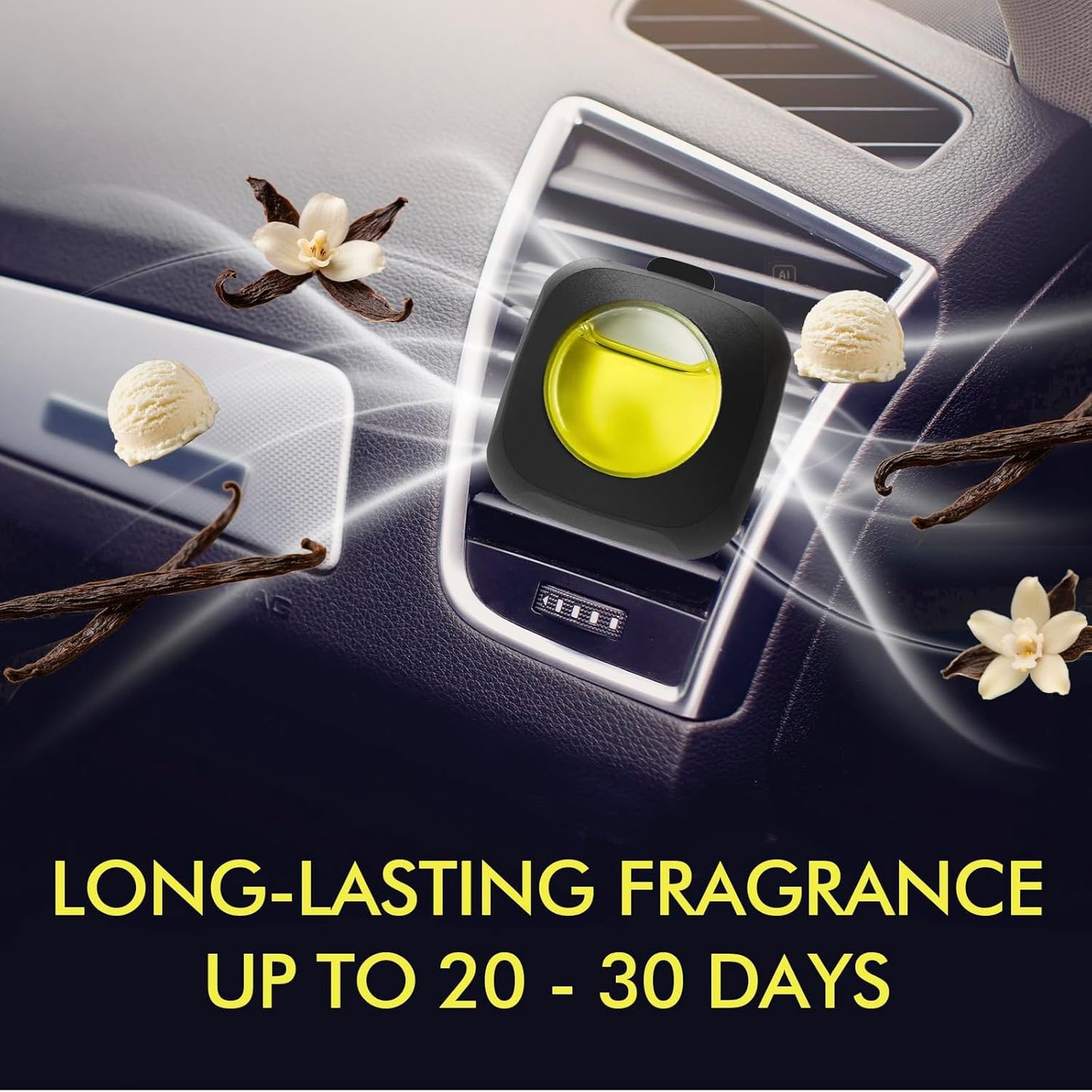 Car Air Fresheners, 6 Pack, Citrus, Car Fresheners Vent Clips, Long Lasting Air Freshener, Car Refresher for Men Women