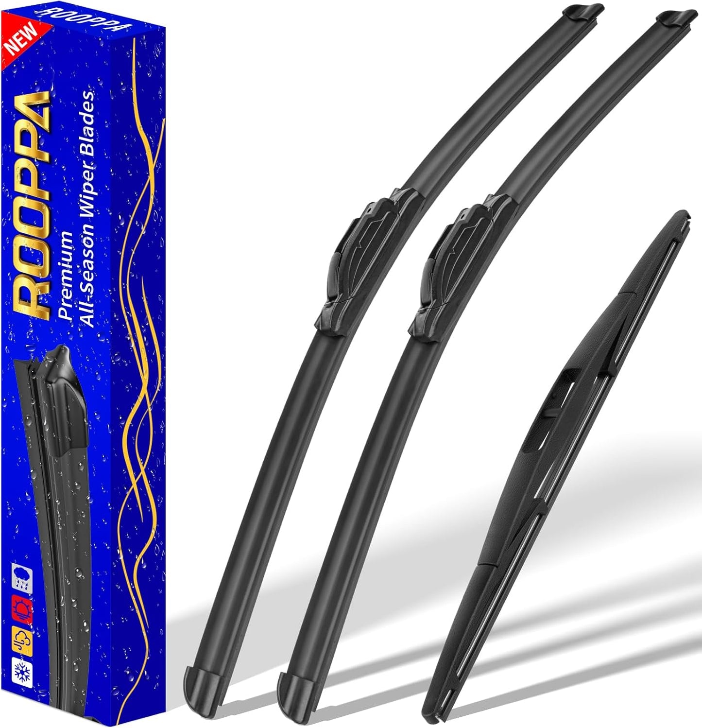 3 wipers Replacement for 2012-2018 Subaru Forester/2015-2019 Subaru Outback, Windshield Wiper Blades Original Equipment Replacement - 26"/17"/14" (Set of 3) U/J HOOK - Colors A