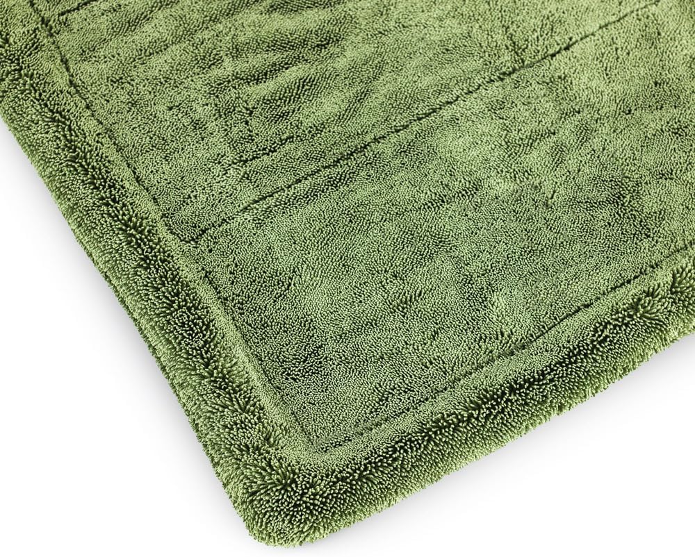 The Rag Company, The Liquid8r, Absorbent 70/30 Blend Microfiber Drying Towel for Cars, Trucks, and SUVs, Safe for Detailing, Scratch-Free, Twist Loop, 1100 GSM, 20x24 Inches, Aqua Blue/Grey