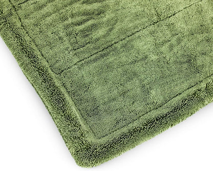 The Rag Company, The Liquid8r, Absorbent 70/30 Blend Microfiber Drying Towel for Cars, Trucks, and SUVs, Safe for Detailing, Scratch-Free, Twist Loop, 1100 GSM, 20x24 Inches, Aqua Blue/Grey