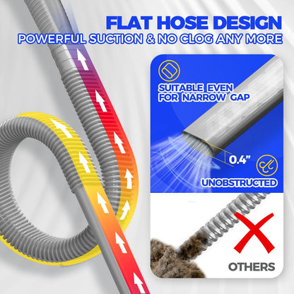 Holikme Dryer Vent Cleaner Kit Dryer Lint Vacuum Attachment Brush, Lint Remover, Dryer Vent Vacuum Hose Replacement Parts,Duct Cleaning,Blue